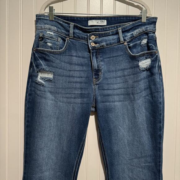 KanCan Amaya High Rise Crossover Flare Jeans Size 31 - Picture 3 of 8